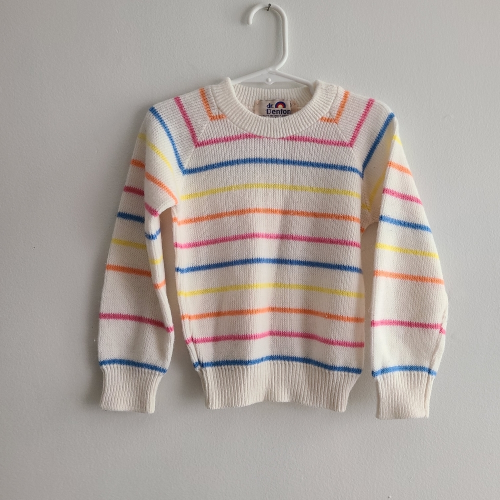 80s Vintage Dr Denton Girls Acrylic Sweater 5